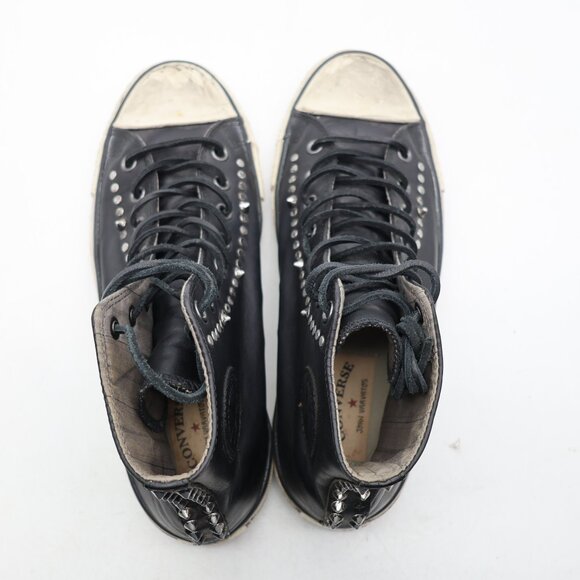 Converse X John Varvatos Men's 10 Women's 12 Studded Hi Leather Black 125707C - Picture 8 of 14